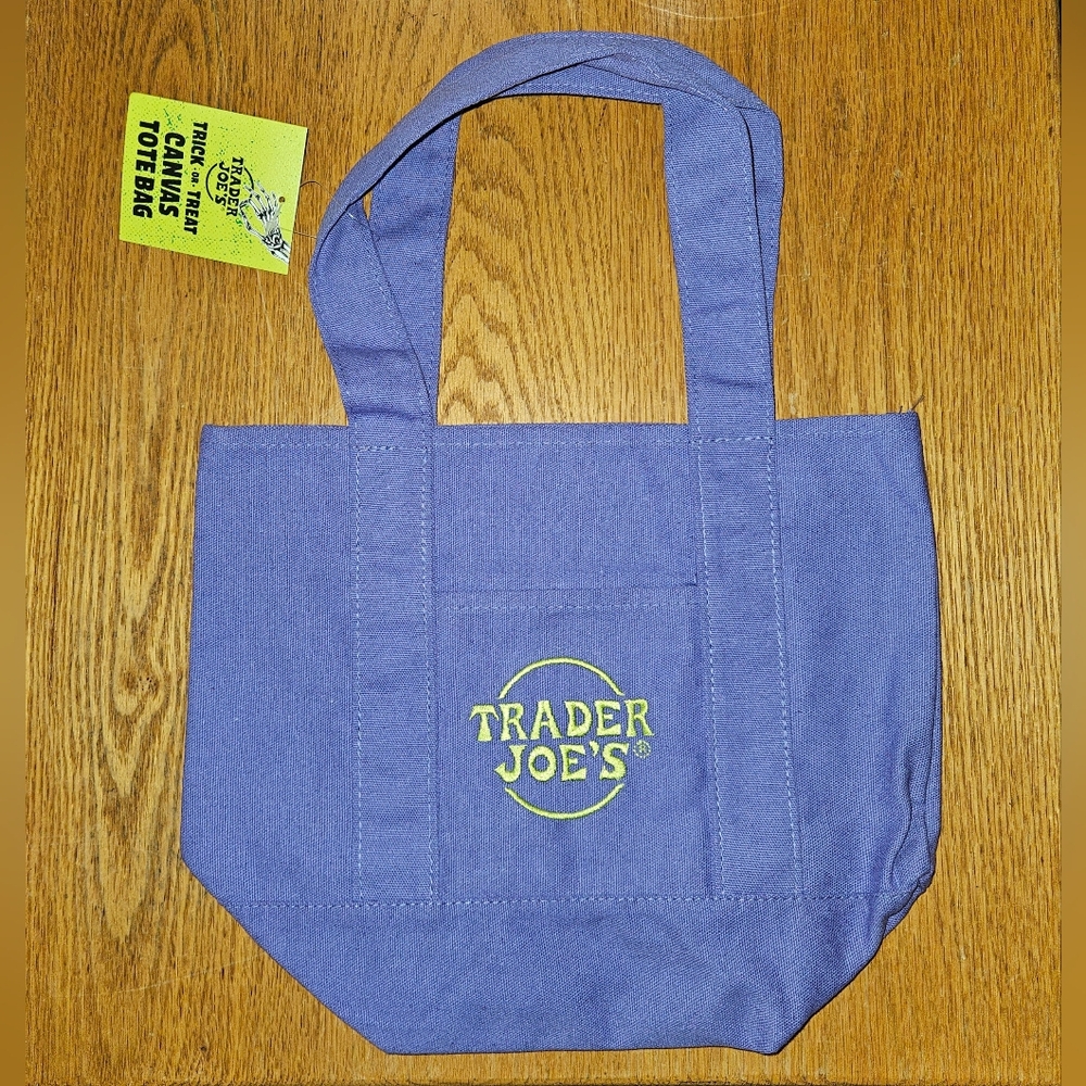 Trader Joes Mini Halloween Canvas Trick or Treat Tote Bag